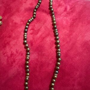 Genuine Pearl Necklace - Stamped
